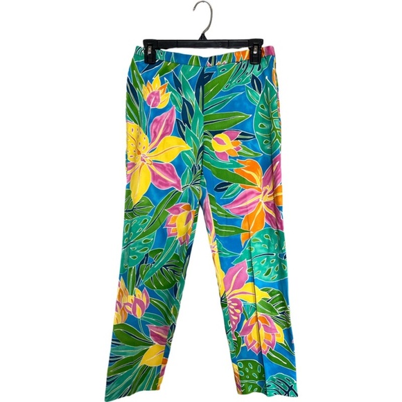 Ralph Lauren Pants - Ralph Lauren Blue and Green Tropical Print Pants